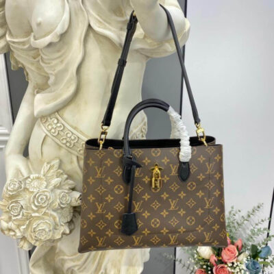 Replica Louis Vuitton Monogram Canvas Flower Tote M43550 Black